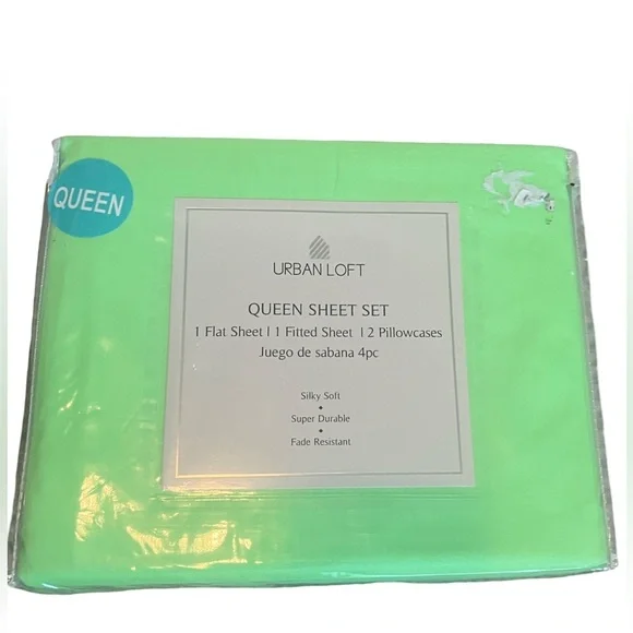Urban Loft Queen Sheet Set in Lime Green. NWT. Never Opened. Great Condition. - Picture 3 of 3